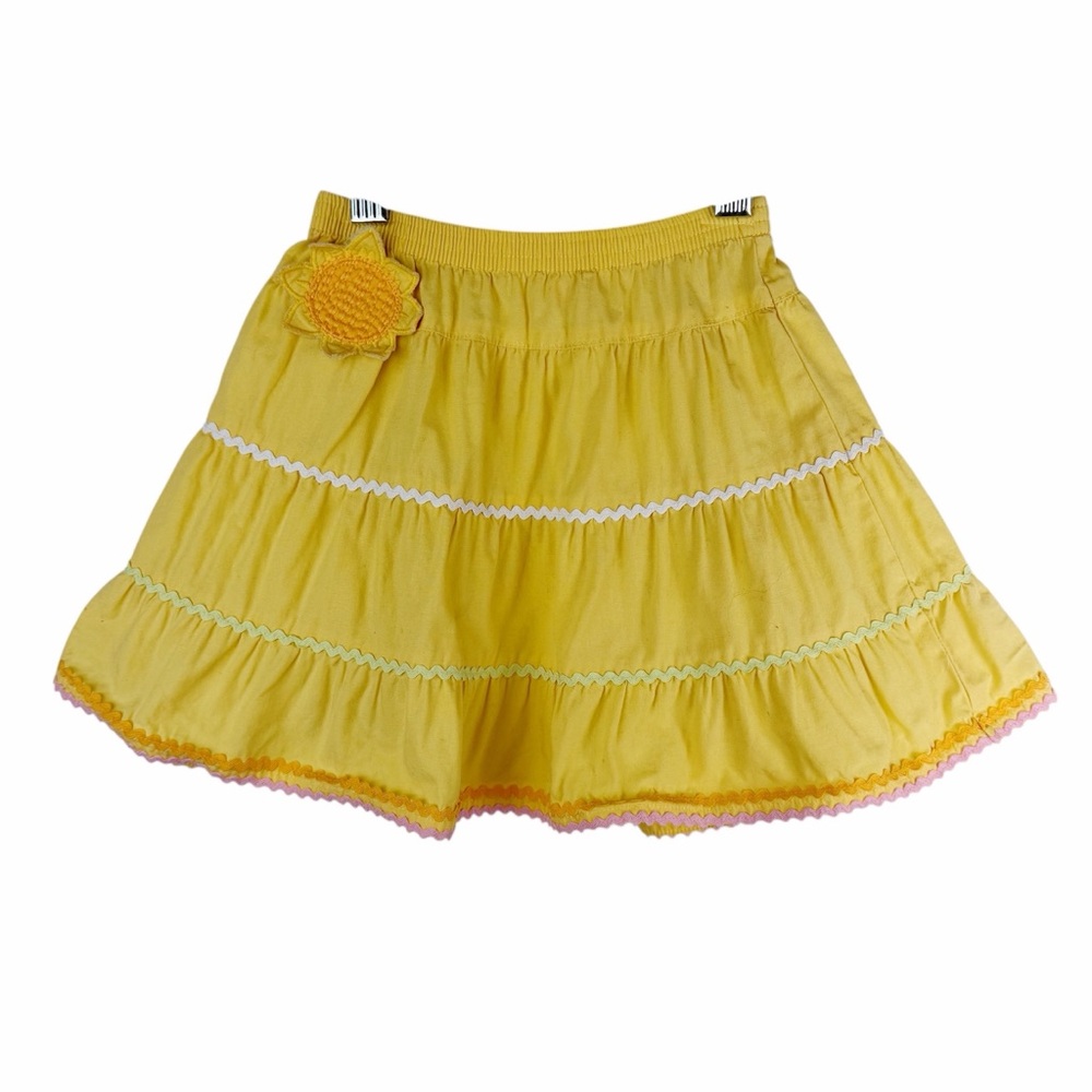 Vintage Gymboree Sunflower Fields Tiered 100% Cotton Skirt Size 6-12 Months